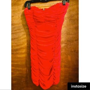 Forever 21 strapless red dress